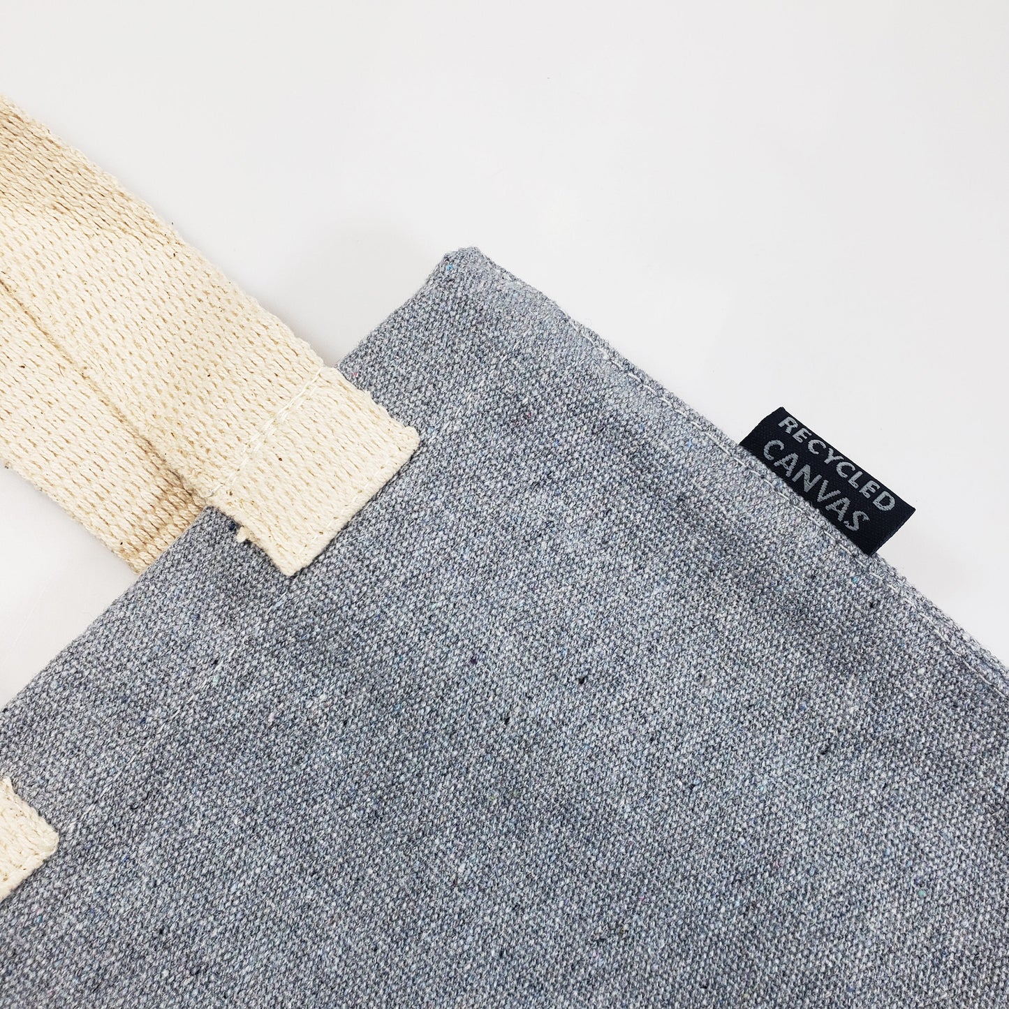 recycled tote bag with two cotton handles