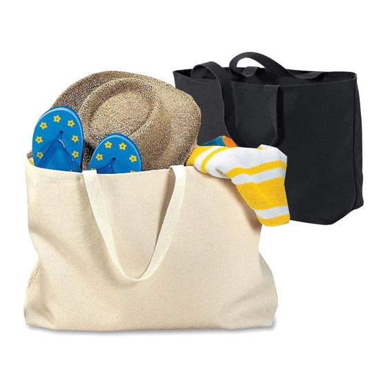 Canvas Tote Bags - Oversized Jumbo 100% Twill Cotton